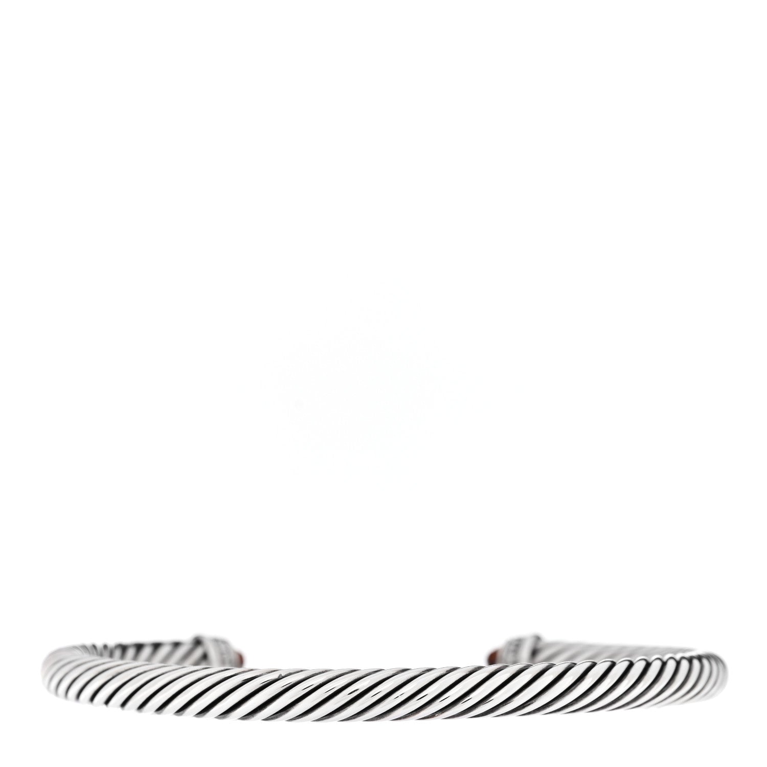 David Yurman Sterling Silver Diamond Garnet 5mm Cable Classics Bracelet 3 of 5