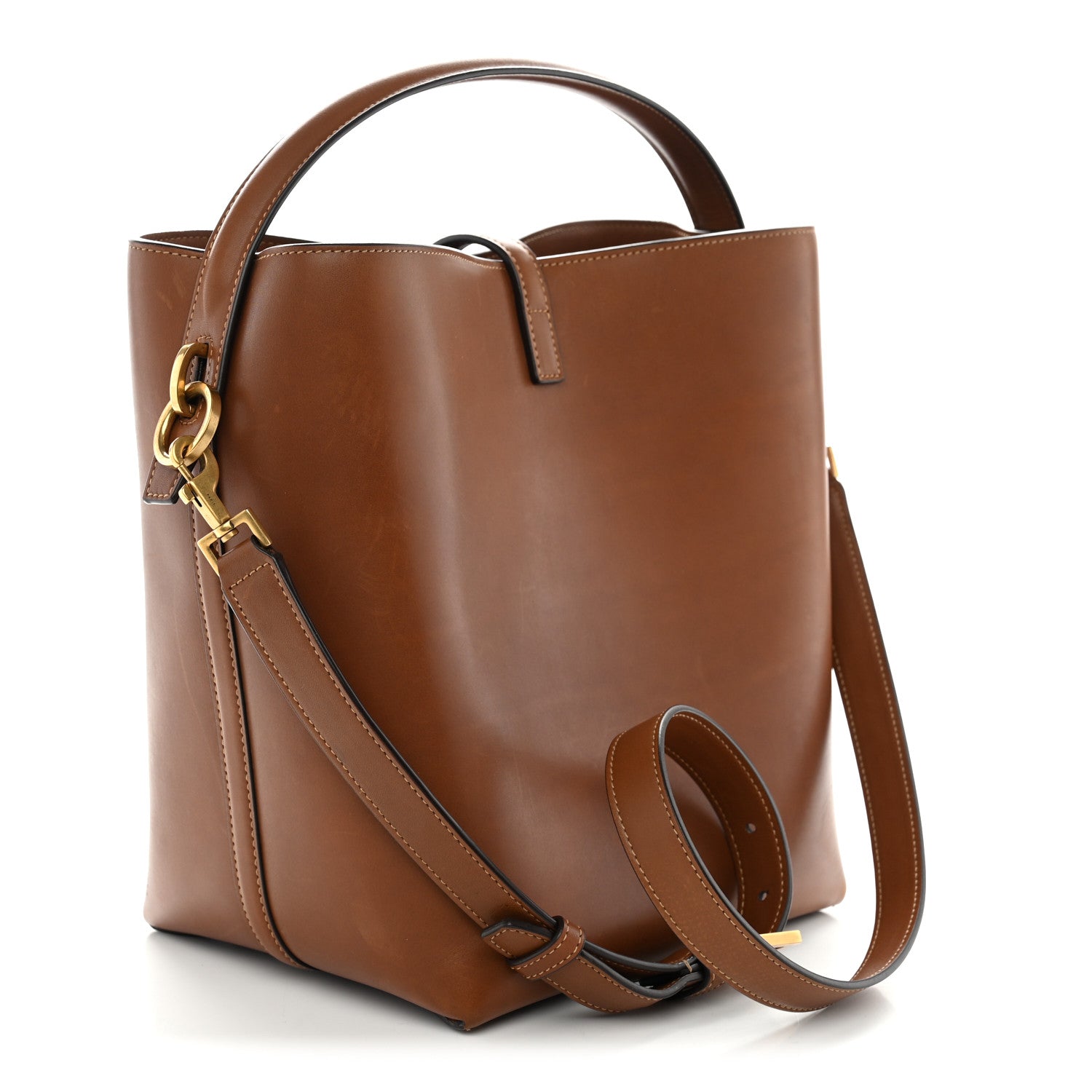 Saint Laurent Vegetable Le 37 Bucket Bag Brick 3 of 12