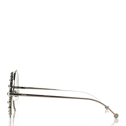 Fendi Crystal Round Sunglasses FF0324/S Silver 3 of 6
