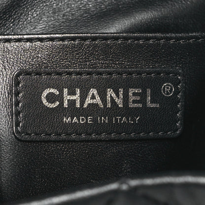 Chanel Lambskin Quilted CC Drawstring Bucket Bag Black 6 of 11