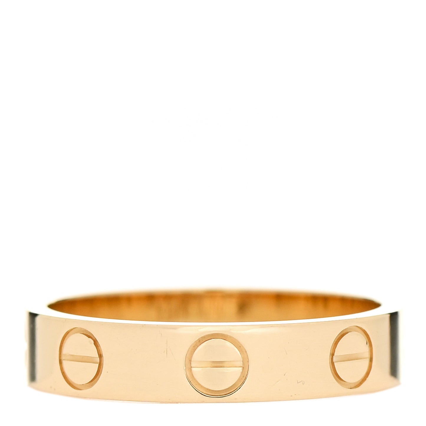 18K Yellow Gold 3.5mm LOVE Wedding Band Ring 48 4.5