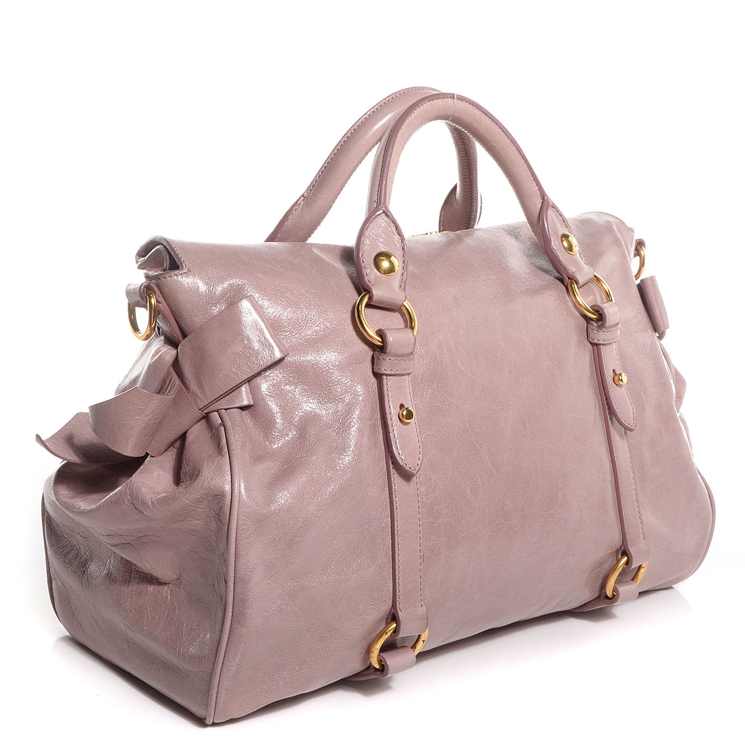 Miu Miu Vitello Lux Large Bow Bag Mughetto 4 of 11