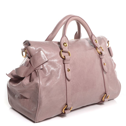 Miu Miu Vitello Lux Large Bow Bag Mughetto 4 of 11