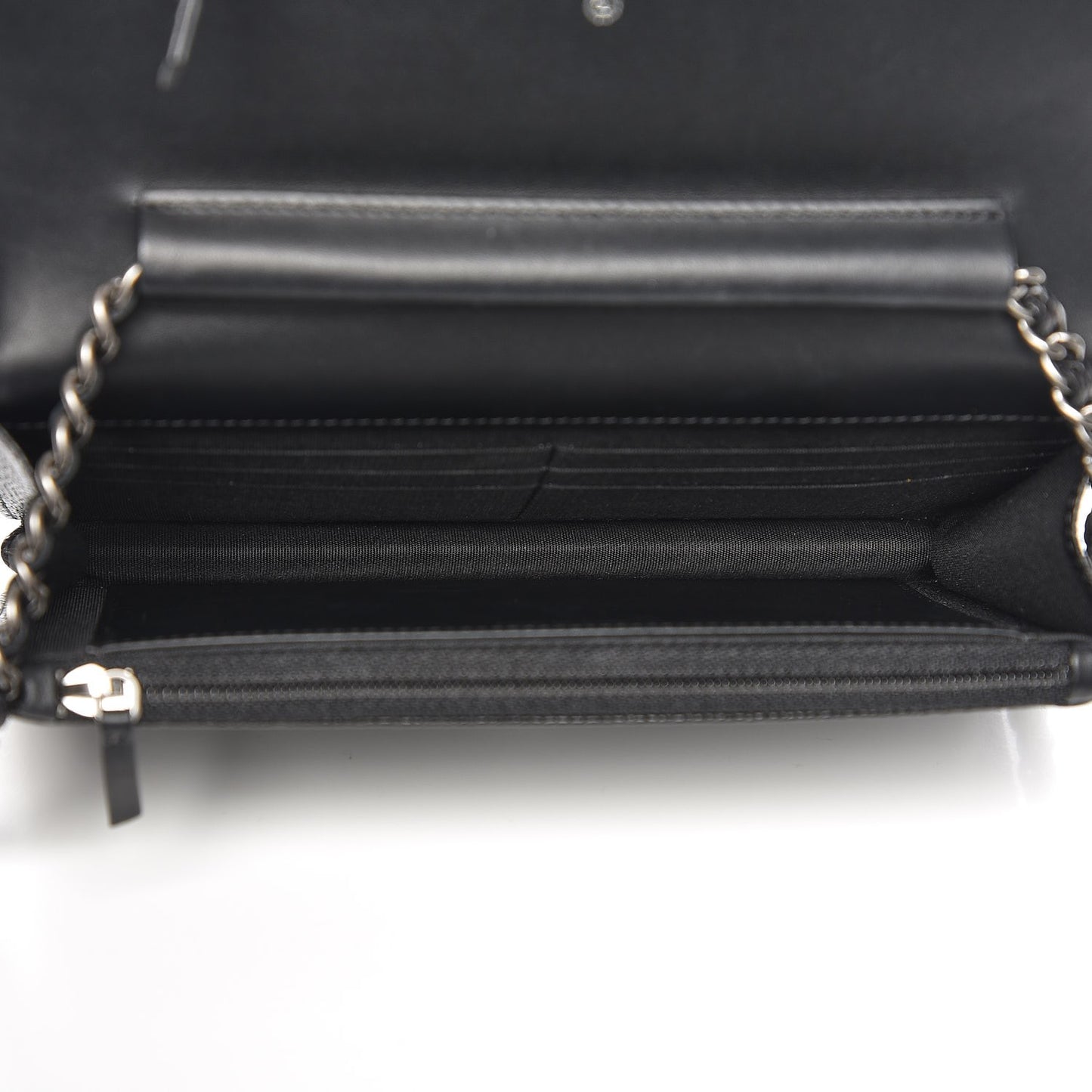 Caviar Quilted Boy Wallet On Chain WOC Black