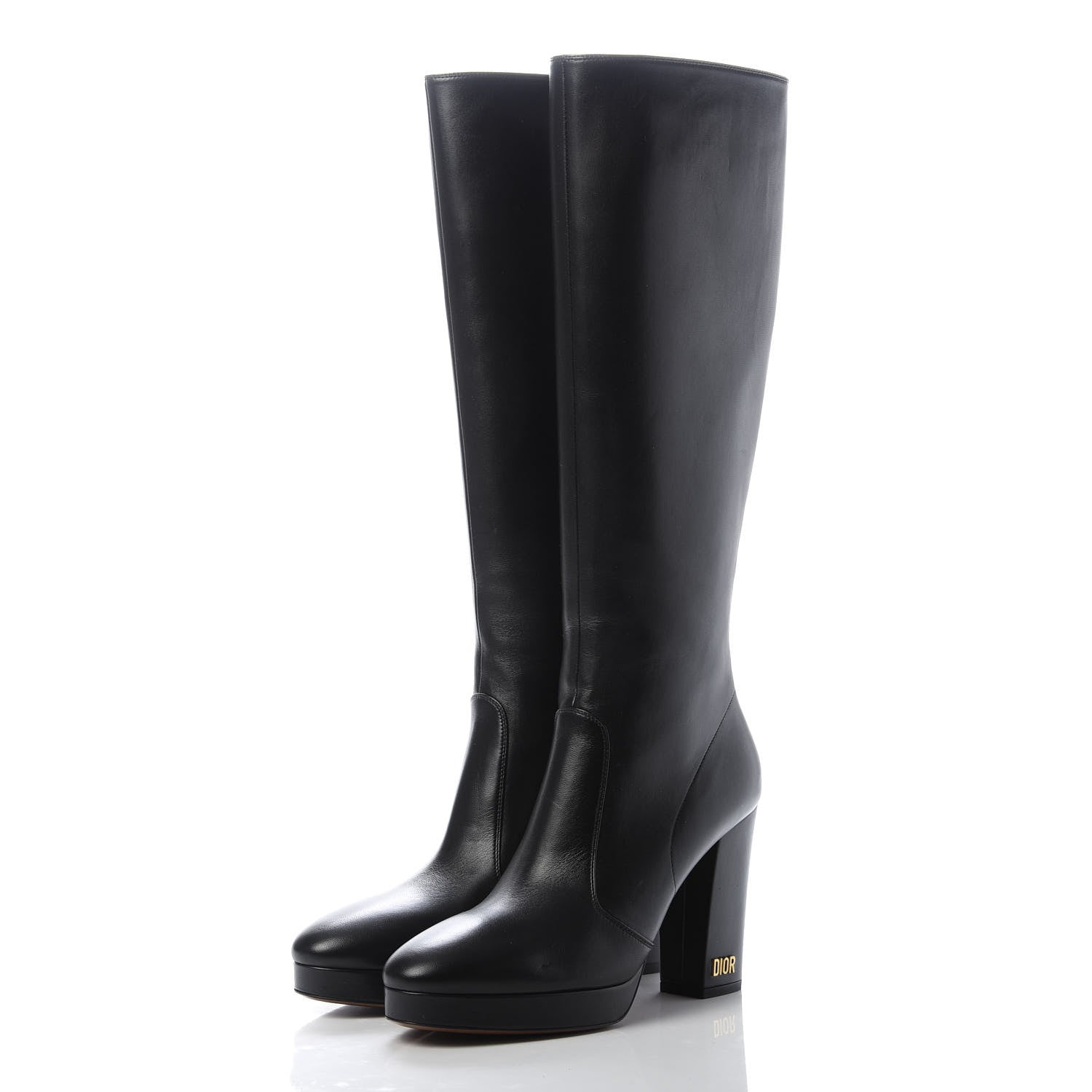 Christian Dior Lambskin D-rise Platform Boots 38.5 Black 3 of 8