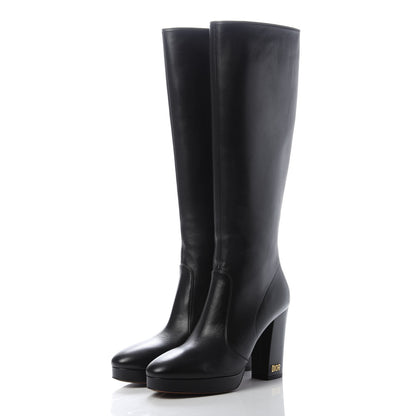 Christian Dior Lambskin D-rise Platform Boots 38.5 Black 3 of 8
