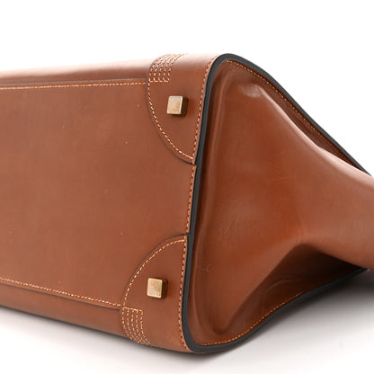 Celine Natural Calfskin Double Stitching Mini Luggage Tan 9 of 11