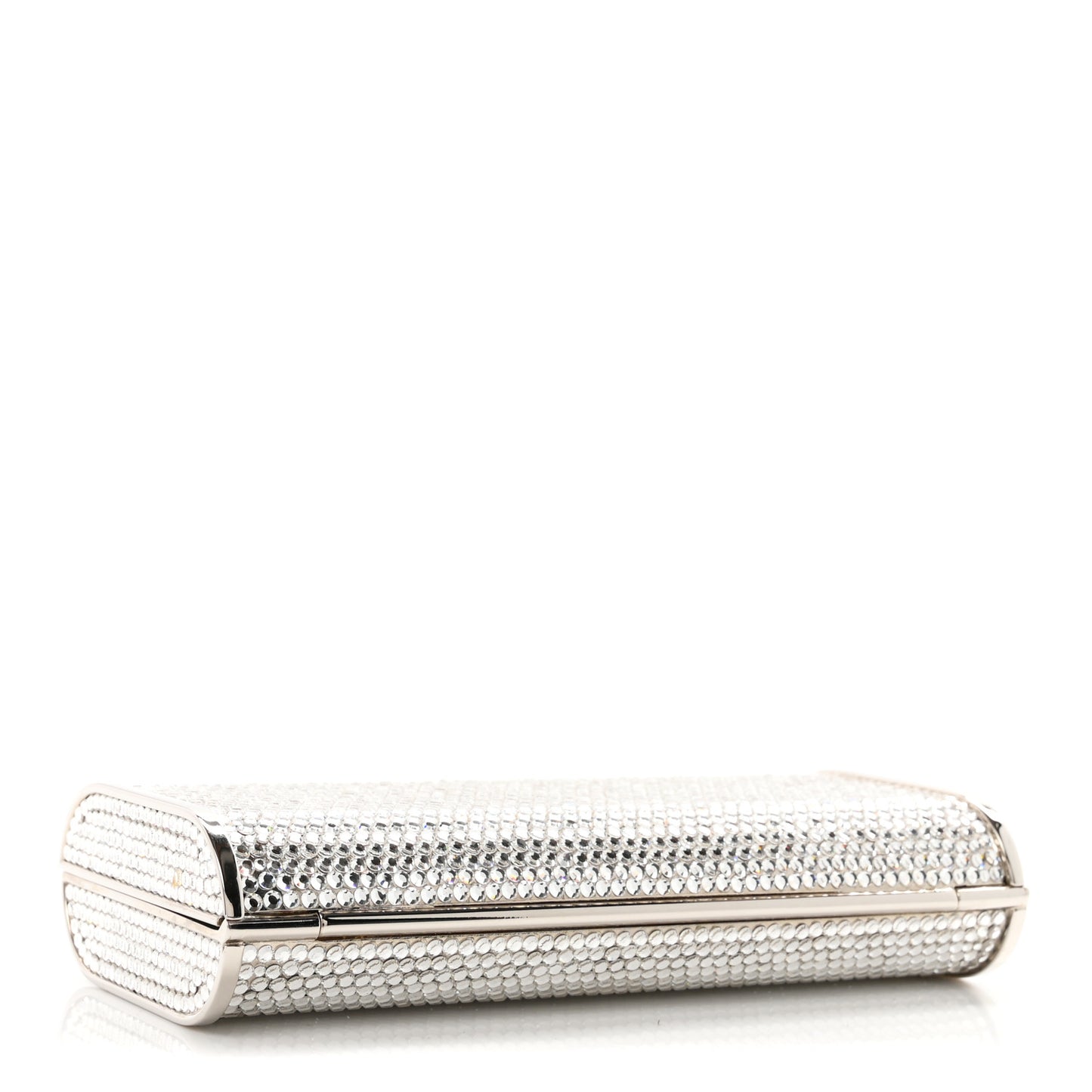 Swarovski Crystal Minaudiere Clutch Silver