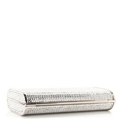 Judith Leiber Swarovski Crystal Minaudiere Clutch Silver 5 of 10