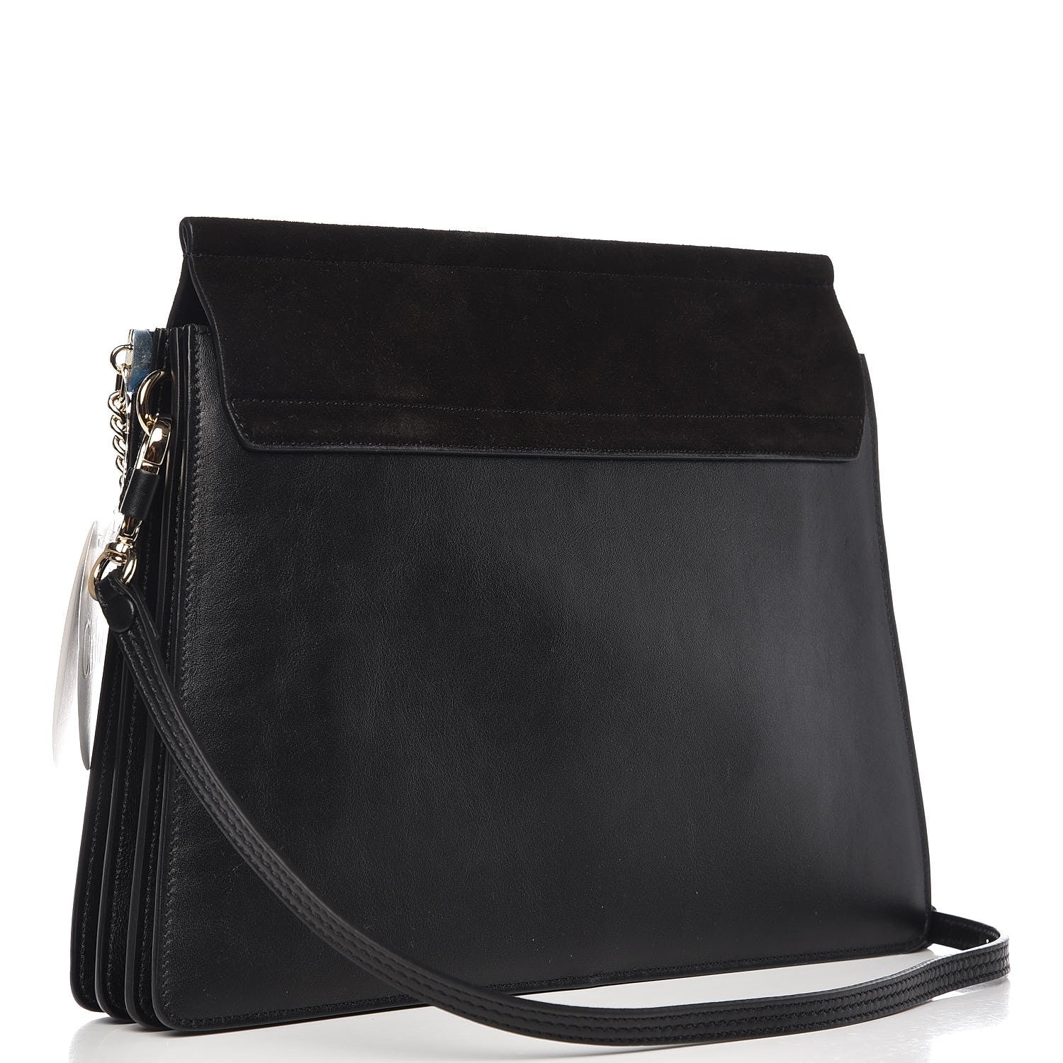 Chloe Suede Calfskin Medium Faye Shoulder Bag Black 3 of 9