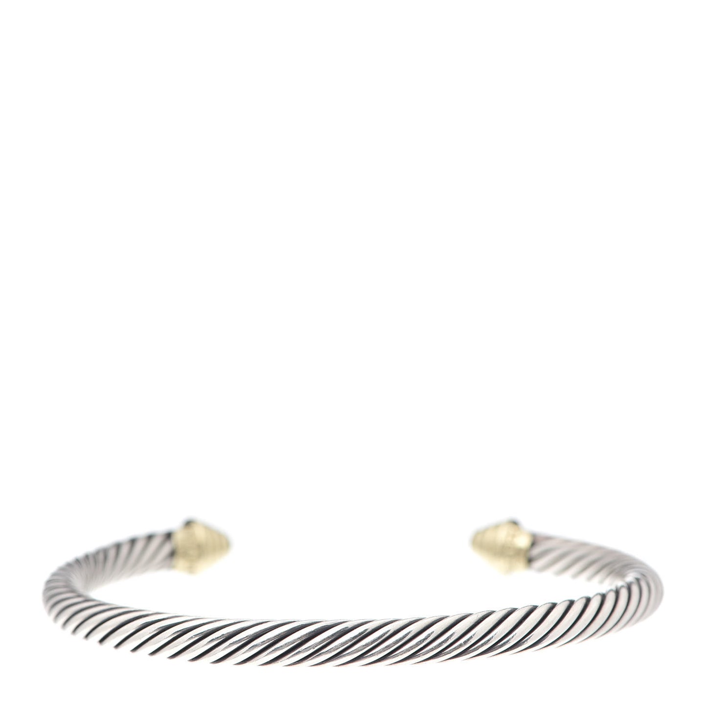 Sterling Silver 14K Yellow Gold 5mm Cable Classics Bracelet