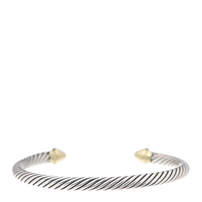 David Yurman Sterling Silver 14K Yellow Gold 5mm Cable Classics Bracelet 3 of 5