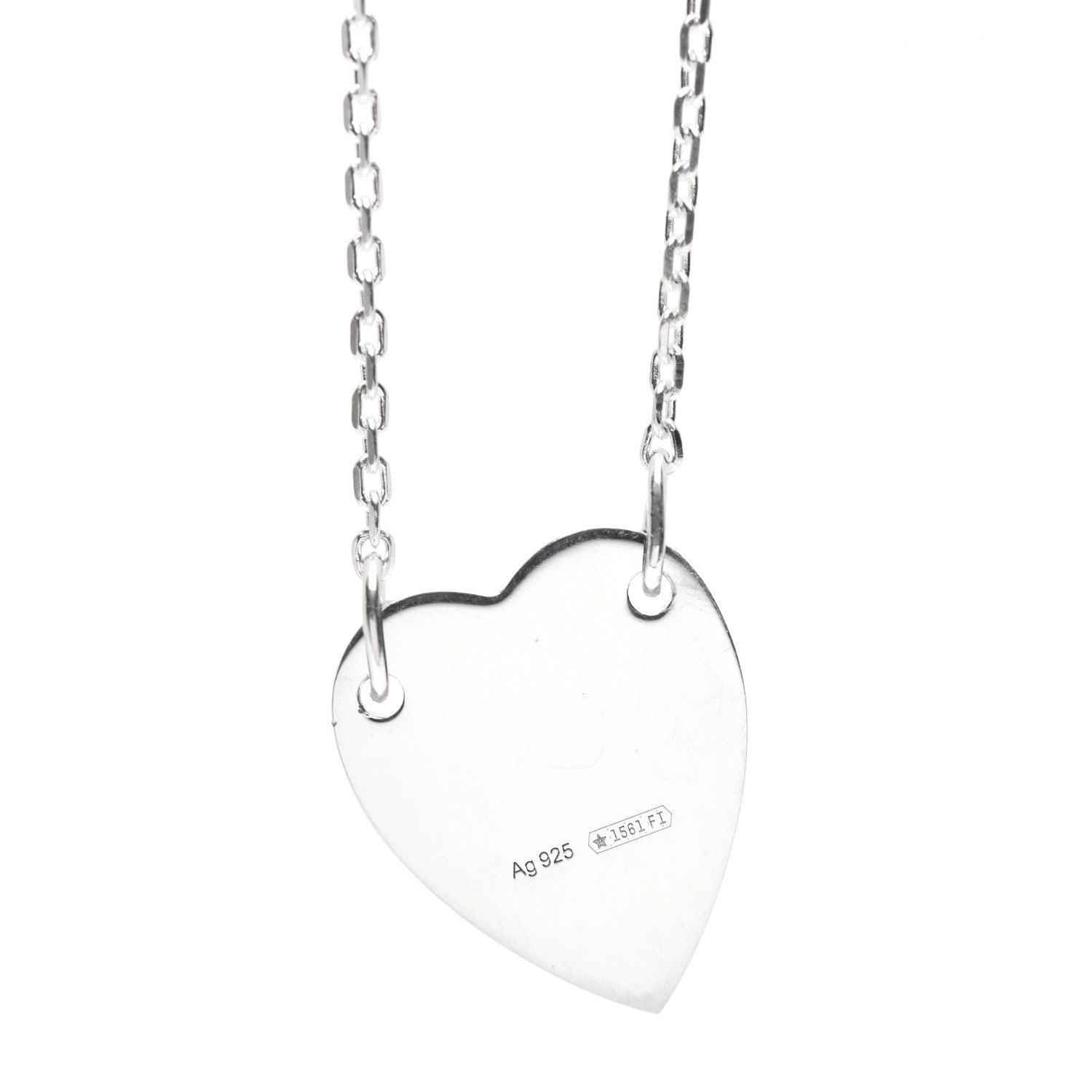 Gucci Sterling Silver Trademark Heart Bracelet 4 of 4