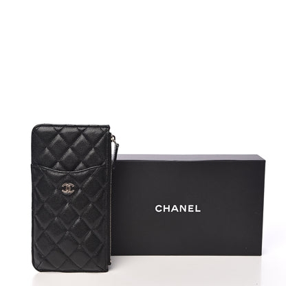 Chanel Caviar Quilted Classic Flat Wallet Pouch Black 9 of 9