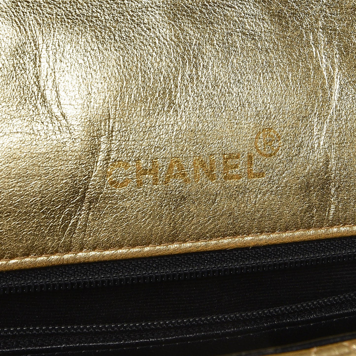 Metallic Lambskin Quilted XL Jumbo Single Flap Gold