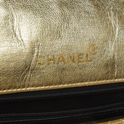 Chanel Metallic Lambskin Quilted XL Jumbo Single Flap Gold 6 of 7