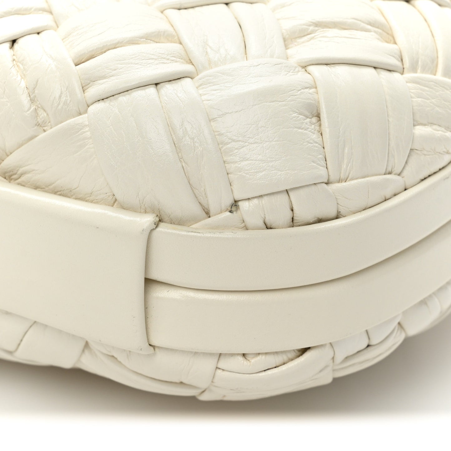 Foulard Intrecciato Minaudiere Knot Clutch Bone