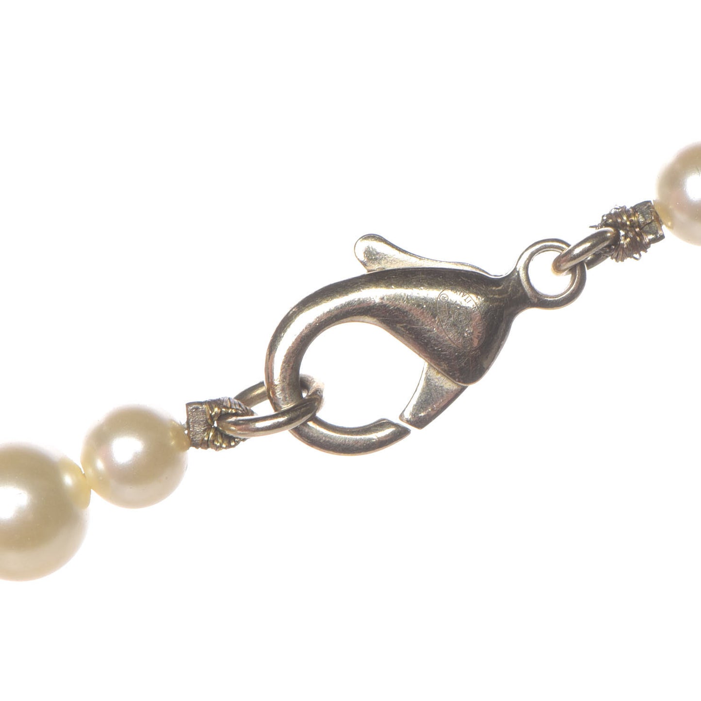 Pearl Gripoix CC Long Necklace Gold