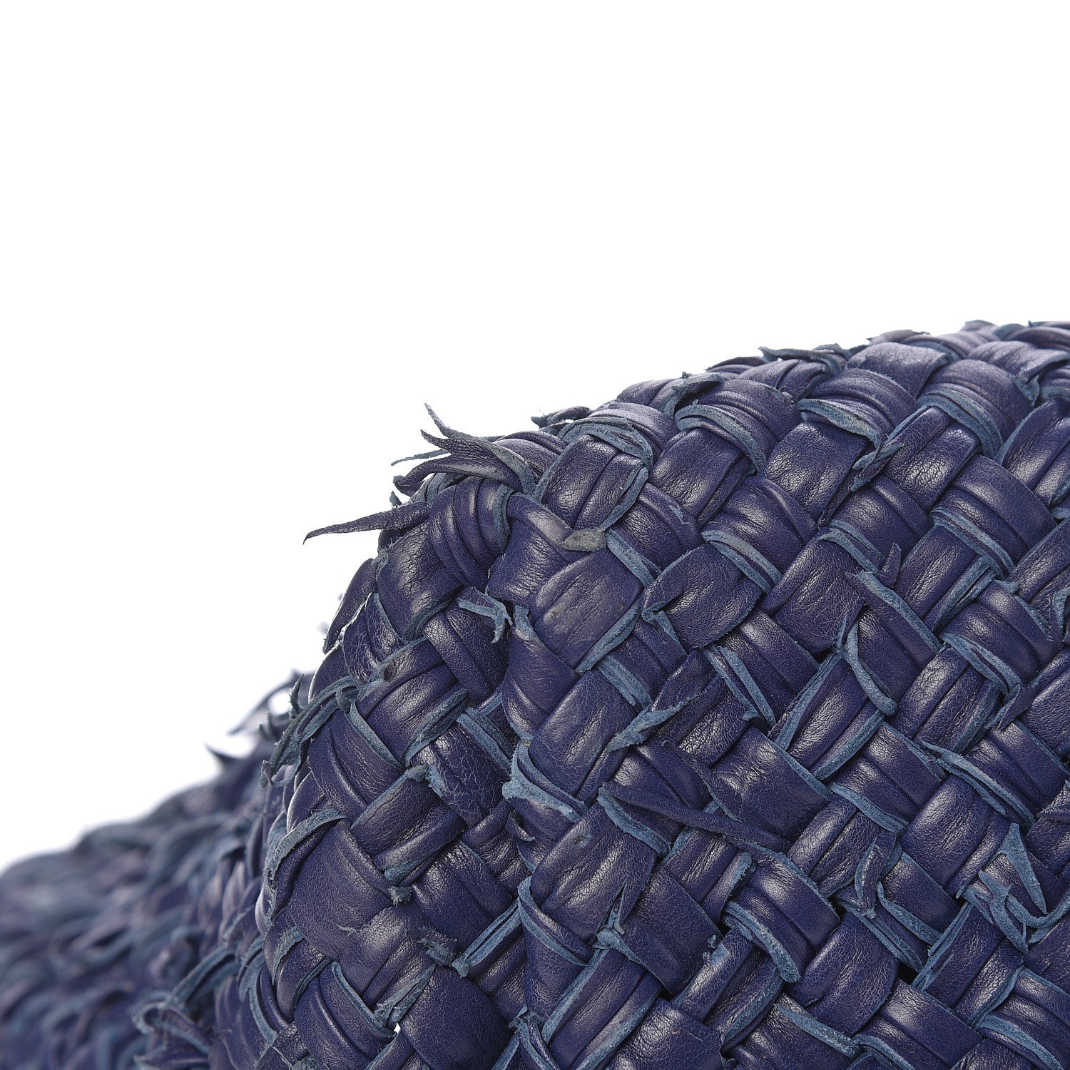 Bottega Veneta Chevre Intrecciato Fringe Netted Medium Cabat Tote Blue 19 of 21