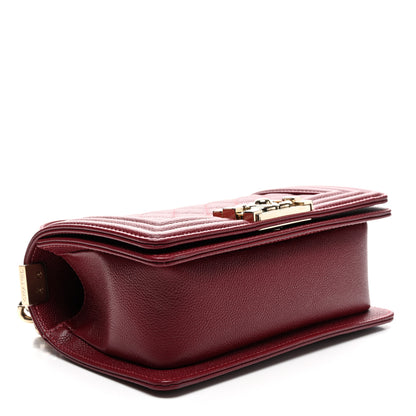 Chanel Caviar Quilted Small Boy Flap Burgundy 4 of 10