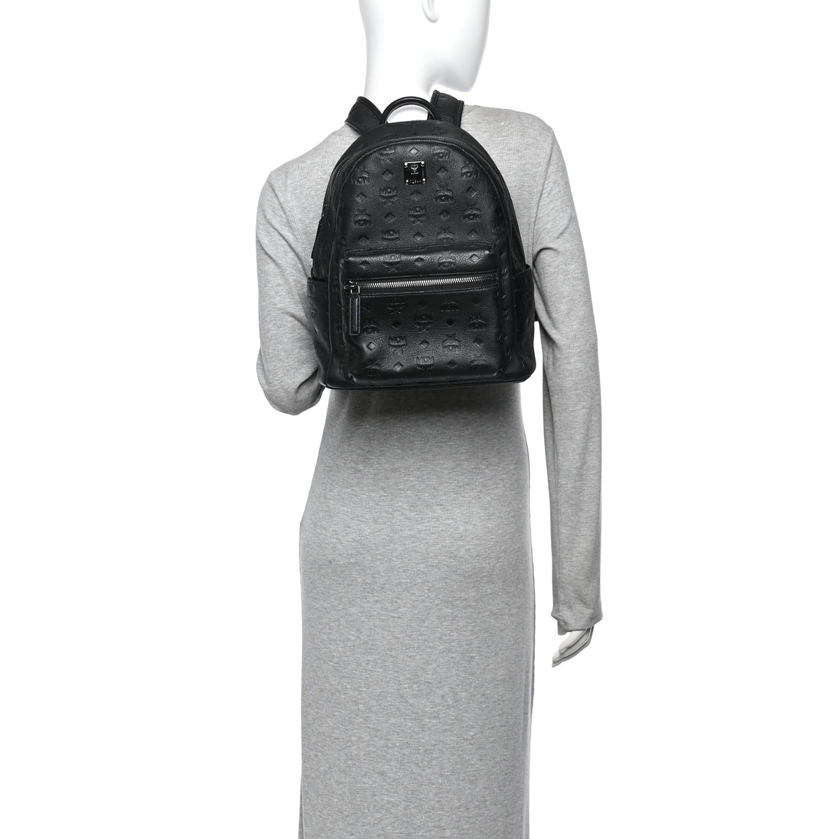 MCM Calfskin Ottomar Small Stark Backpack Black 2 of 9