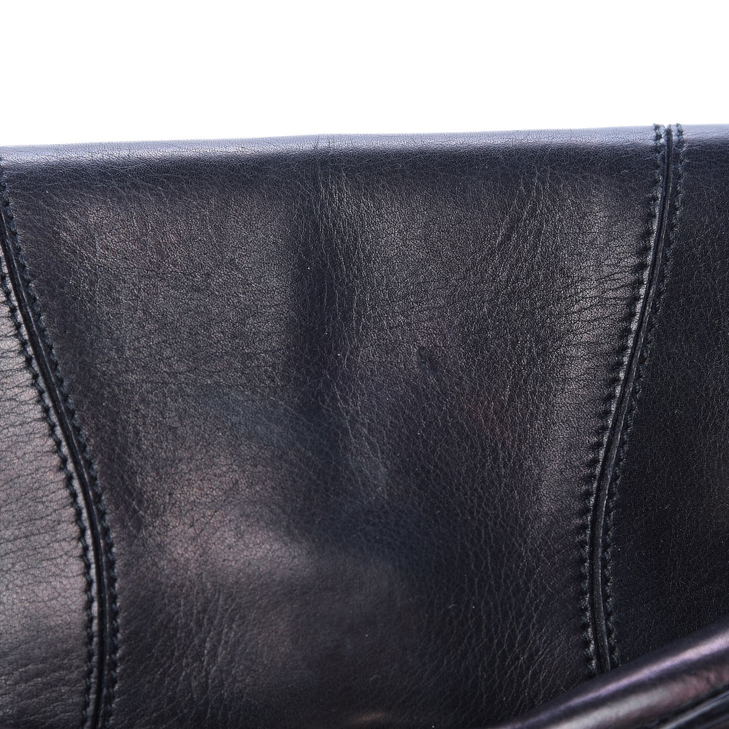 Calfskin Horsebit Chain Clutch Black