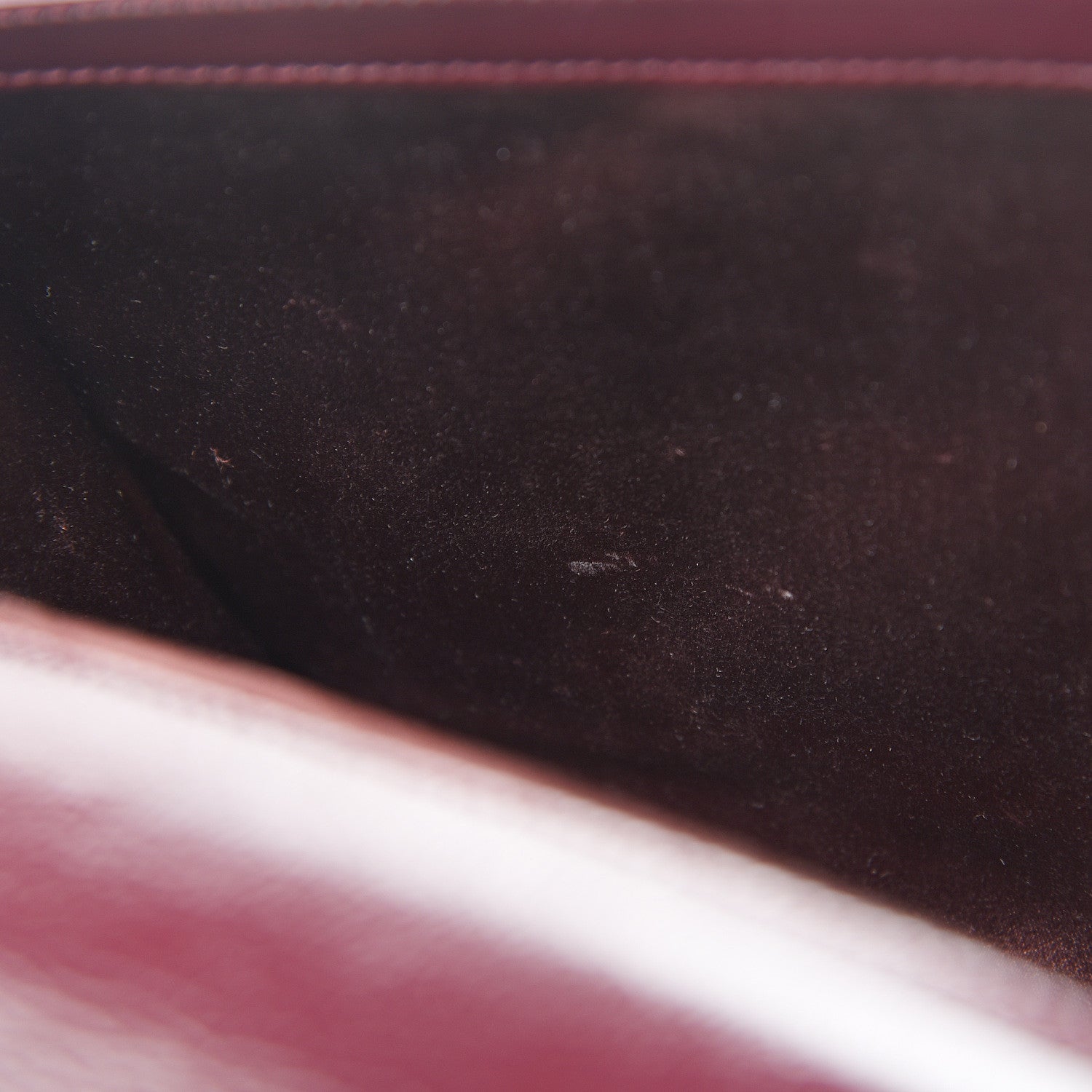Saint Laurent Textured Patent Monogram Large Belle De Jour Clutch Burgundy 7 of 8