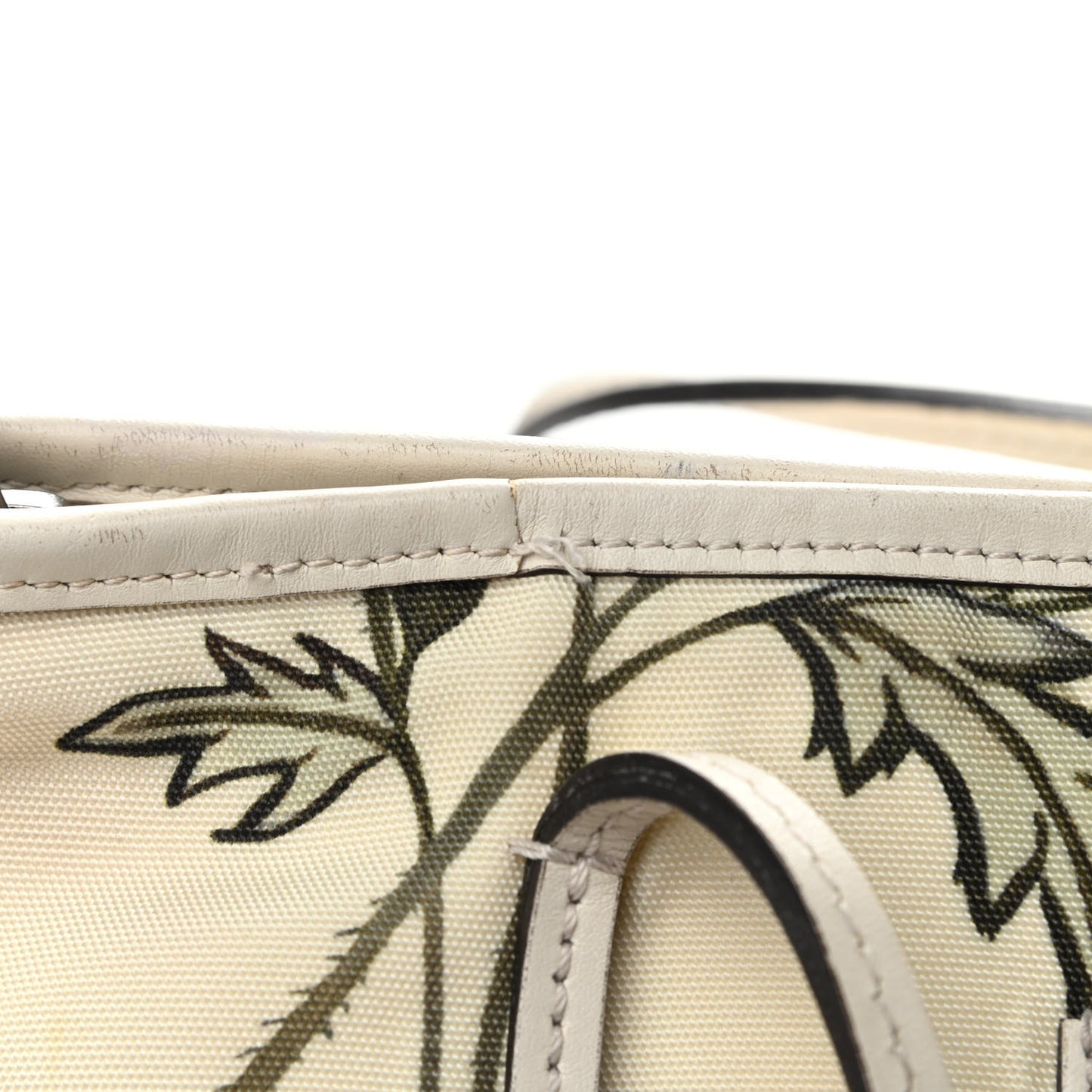Canvas Flora Knight Small Zippered Tote White