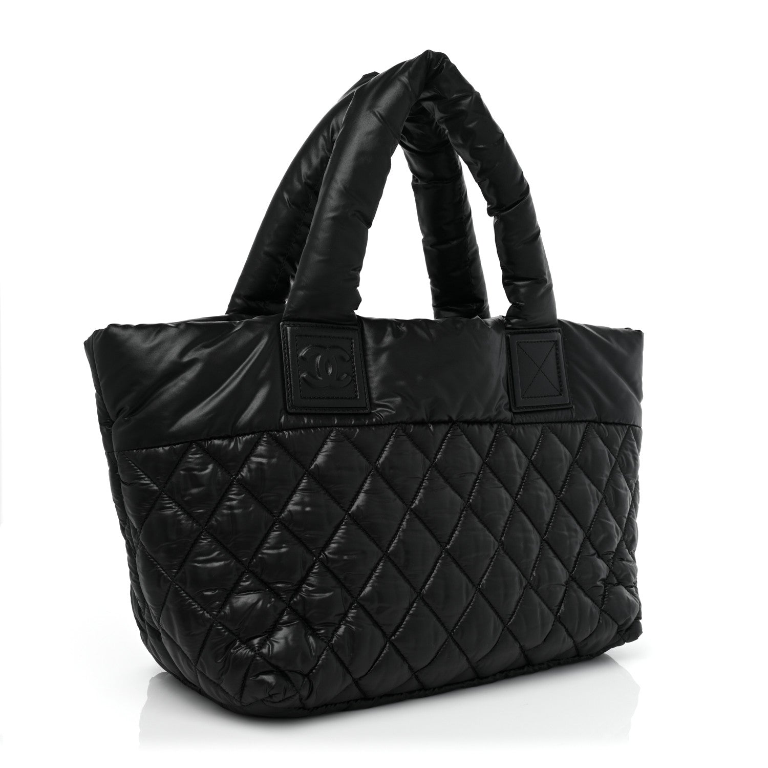Chanel Nylon Quilted Small Coco Cocoon Tote Black 3 of 10