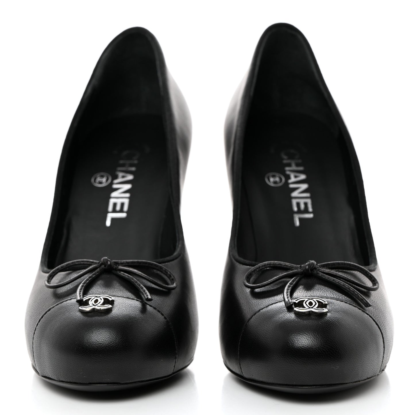 Lambskin Cap Toe CC Pumps 37 Black