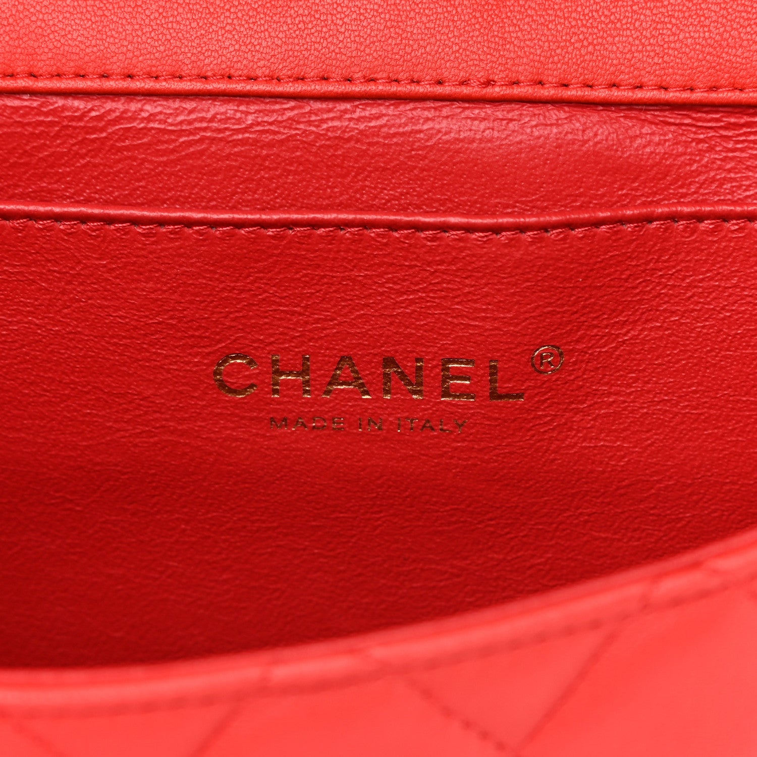 Chanel Lambskin Quilted Clutch with Chain Flap Red 6 of 19