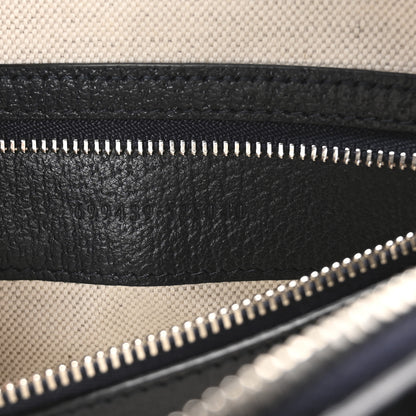 Gucci GG Supreme Monogram Textured Dollar Calfskin Web Ophidia Wristlet Shoulder Bag Black Blue 7 of 10
