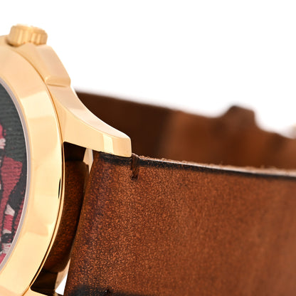 Gucci Stainless Steel Calfskin 38mm Le Marche Des Merveilles Snake Quartz Watch 7 of 8