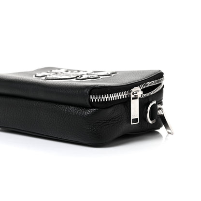 Christian Dior X SHAWN STUSSY Grained Calfskin Double Zip Crossbody Pouch Black 7 of 7