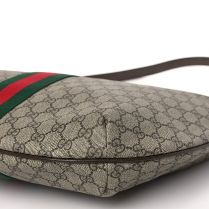 Gucci GG Supreme Monogram Web Ophidia Half Moon Hobo Brown 9 of 9