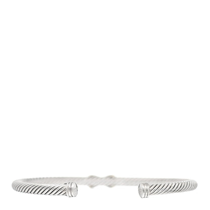 David Yurman Sterling Silver 18K Yellow Gold 4mm X Station Cable Bracelet 3 of 4