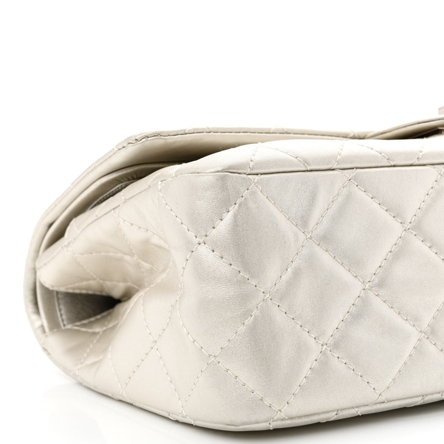 Metallic Lambskin Quilted 2.55 Reissue 227 Flap Silver