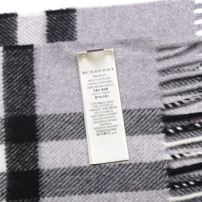 Burberry Cashmere Giant Check Fringe Scarf Lilac 5 of 5