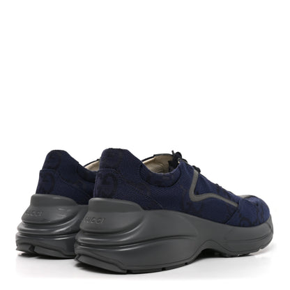 Gucci Canvas GG Supreme Monogram Mens Rhyton Sneakers 9 Blue 4 of 9