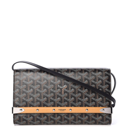 Goyard Goyardine Monte Carlo Bois Clutch With Strap Black 1 of 7