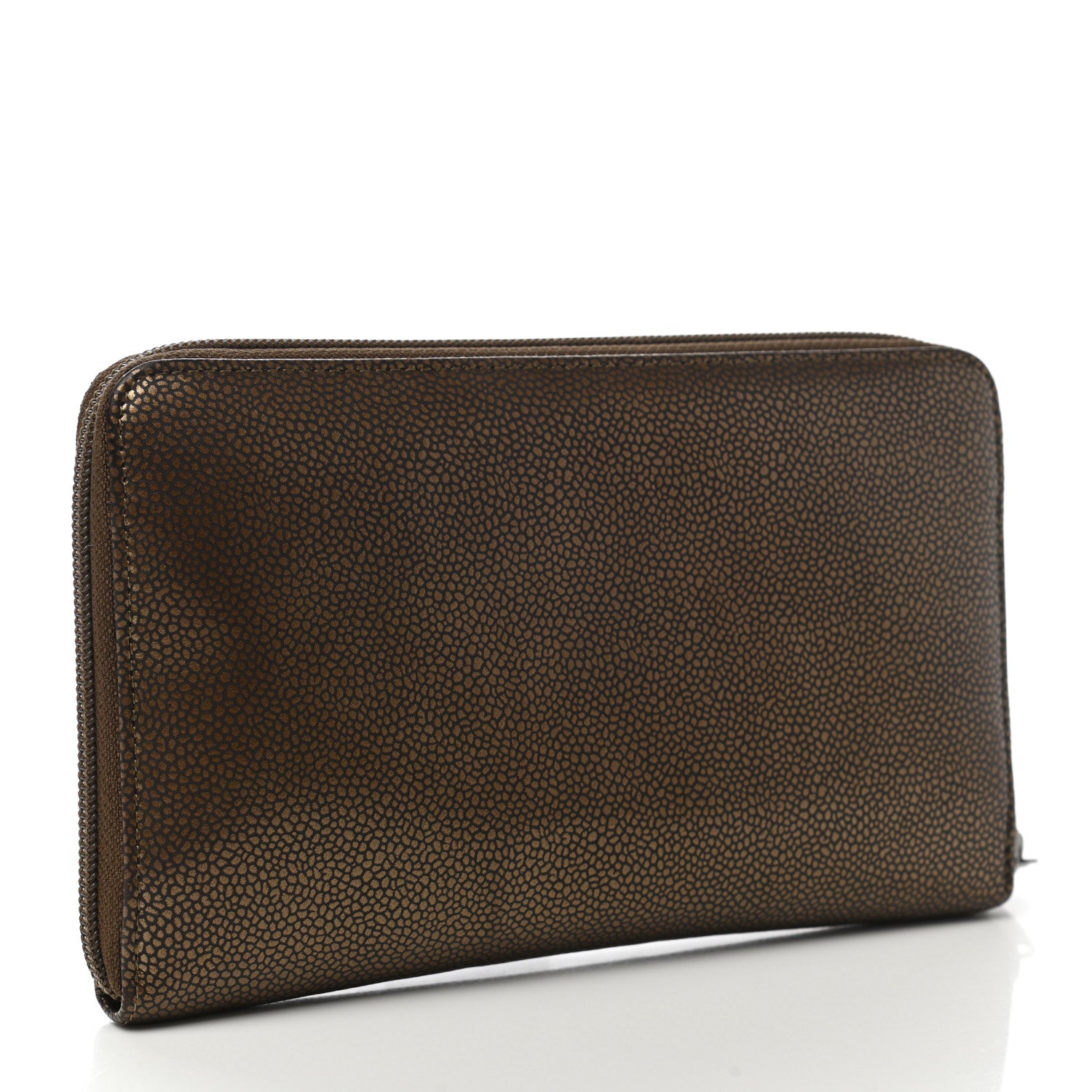 Chanel Metallic Caviar Timeless CC Travel Zip Wallet Bronze 3 of 9