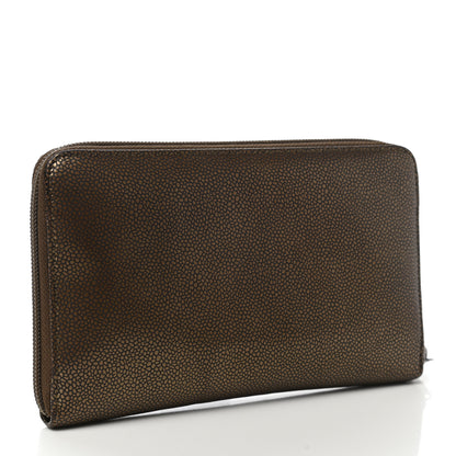 Chanel Metallic Caviar Timeless CC Travel Zip Wallet Bronze 3 of 9