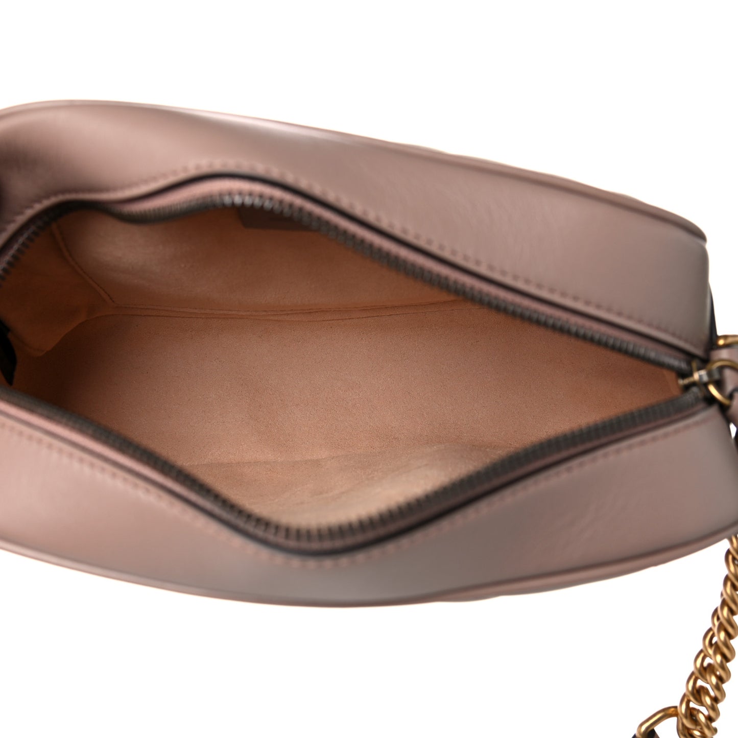 Calfskin Matelasse Small GG Marmont Chain Shoulder Bag Porcelain Rose