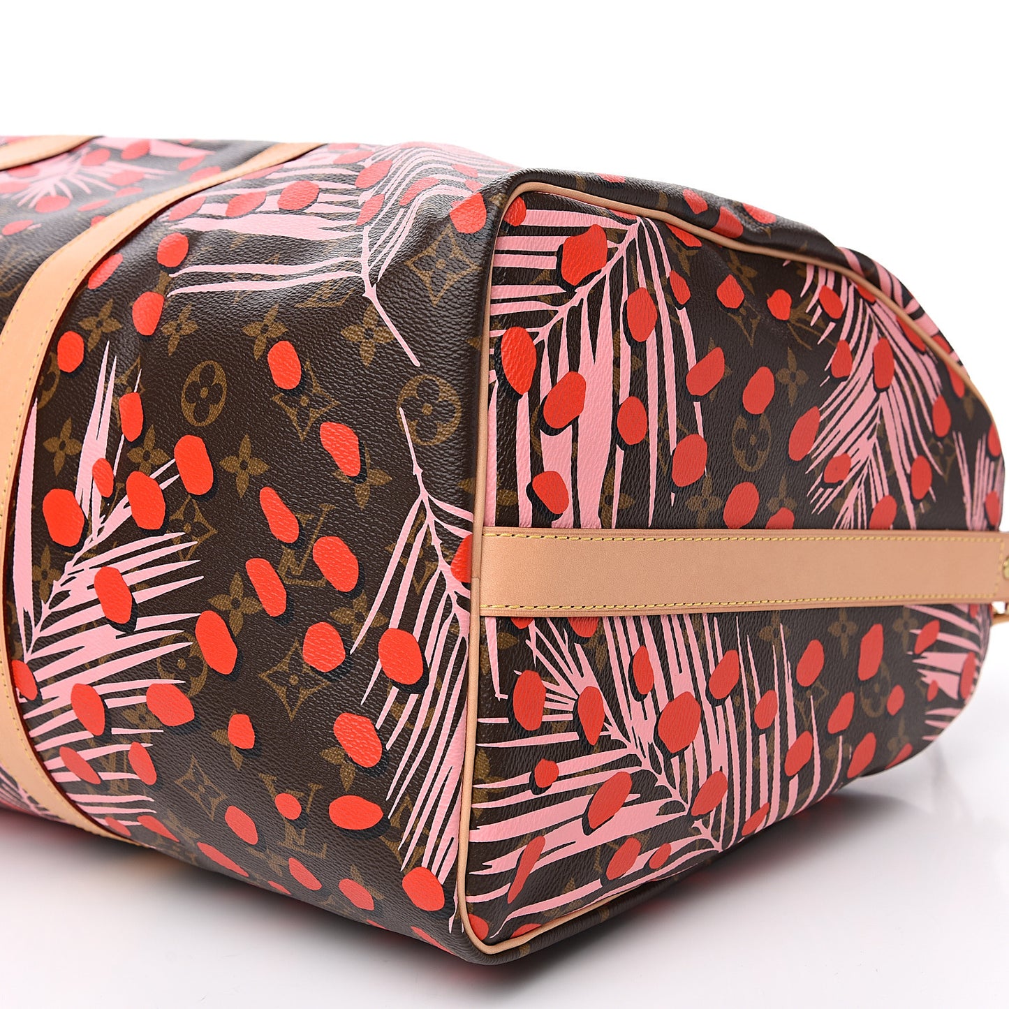 Monogram Jungle Dots Keepall Bandouliere 50 Sugar Pink Poppy