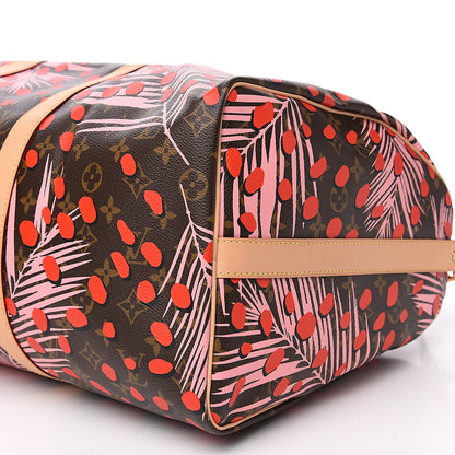 Louis Vuitton Monogram Jungle Dots Keepall Bandouliere 50 Sugar Pink Poppy 8 of 9