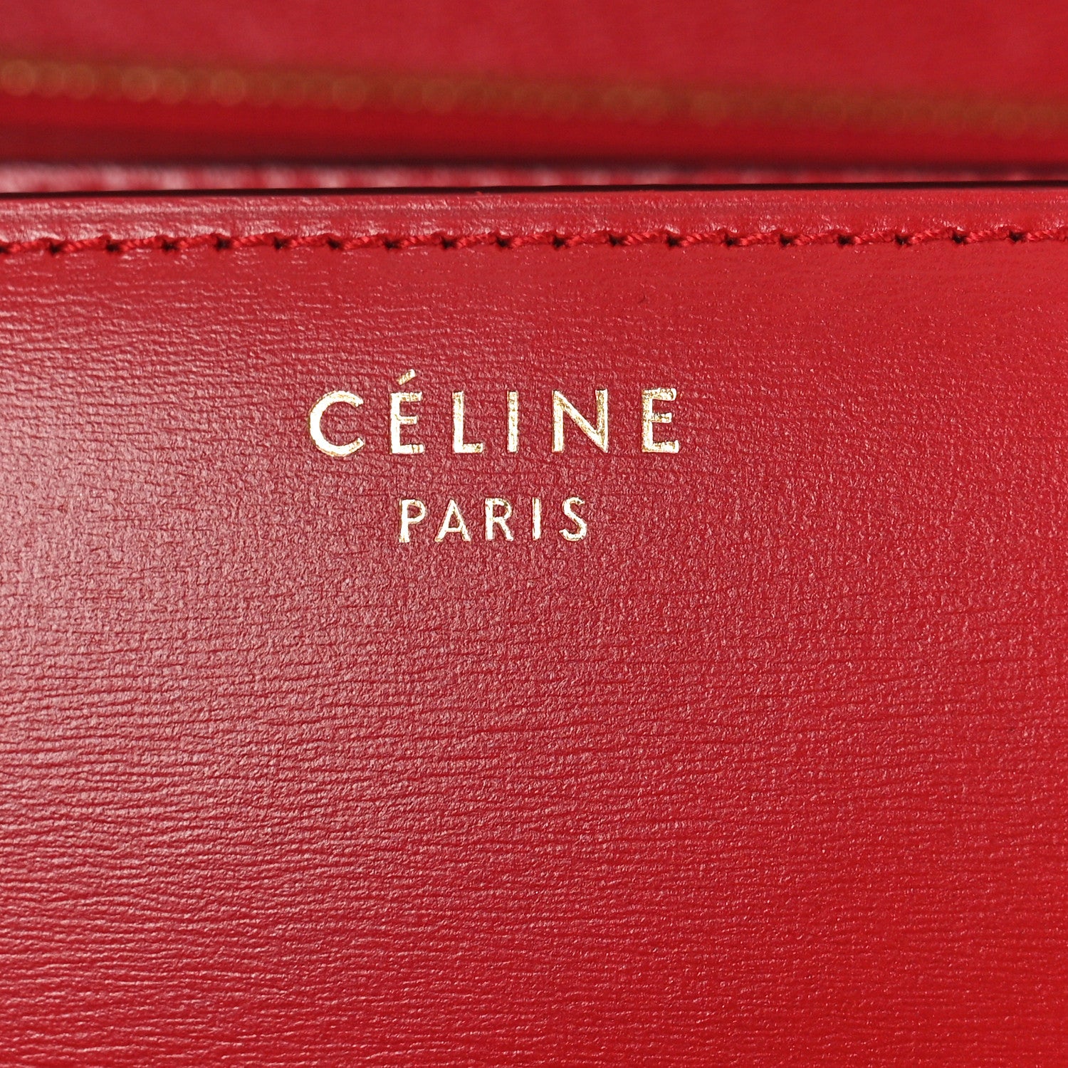 Celine Box Calfskin Medium Classic Box Flap Bag Red 6 of 10