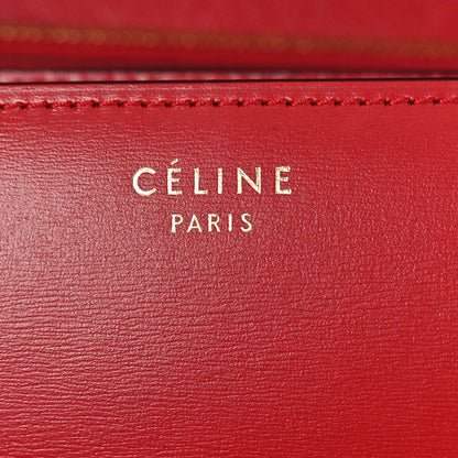 Celine Box Calfskin Medium Classic Box Flap Bag Red 6 of 10