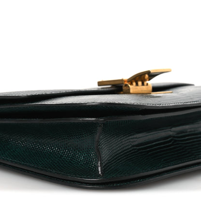 Celine Lizard Medium Classic Box Flap Bag Dark Green 8 of 11