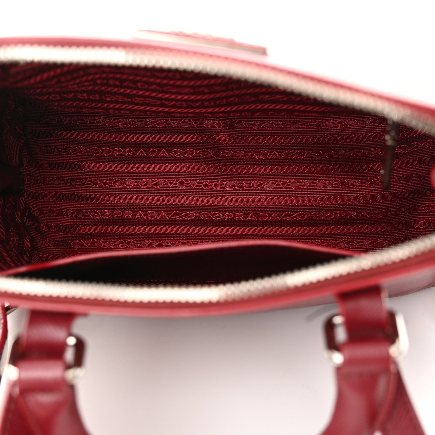 Prada Saffiano Lux Promenade Backpack Cherry 5 of 18