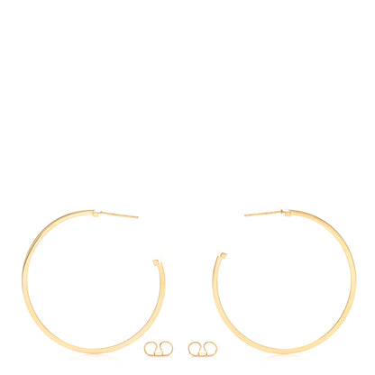 Tiffany 18K Yellow Gold Extra Large T Wire Hoop Earrings 3 of 3